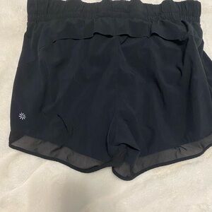 Athleta Black Ruffle Athletic Shorts